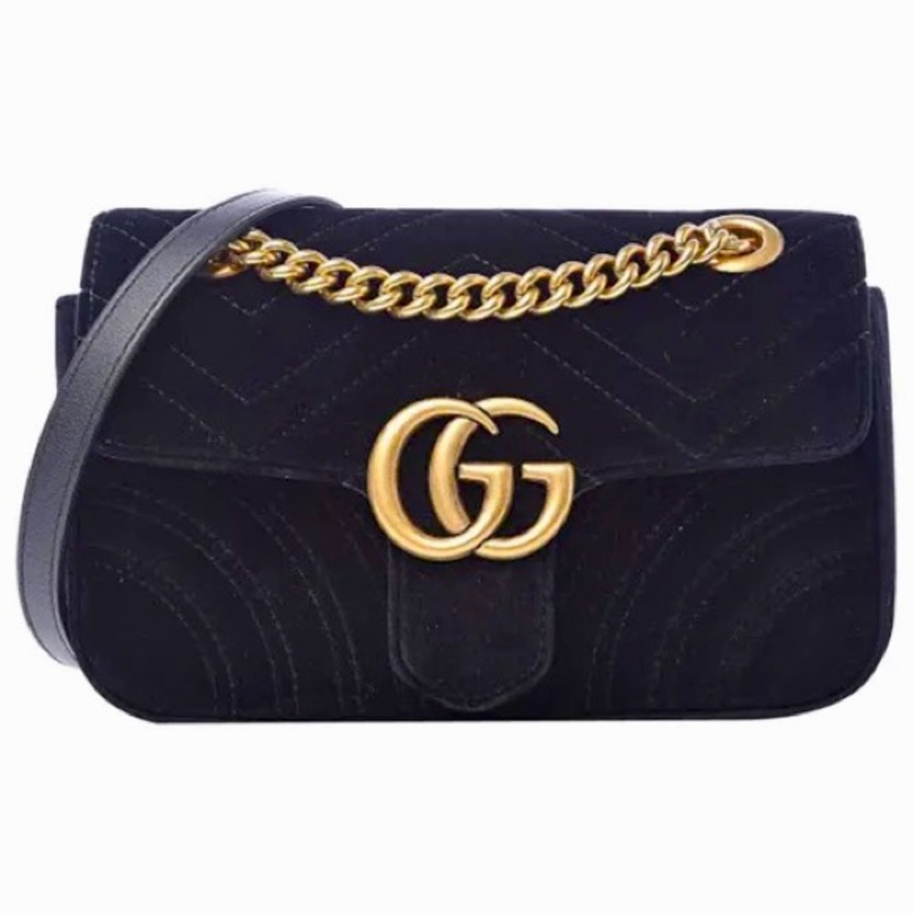 Gucci Marmont matelassé mini velvet bag